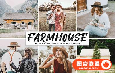 乡村电影胶片人像Lightroom预设/APP预设Farmhouse Lightroom Presets