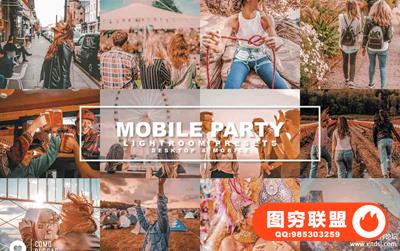 派对聚会暖色调Lightroom预设/手机版APP预设 Mobile Party Lightroom