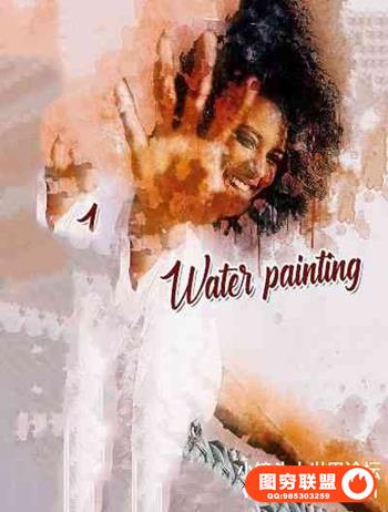 逼真水彩画PS动作 Water Painting GM Action