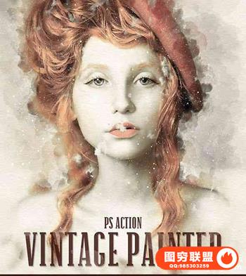 复古画家PS动作 Vintage Painter Photoshop Action