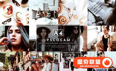 清新通透胶片LR预设/移动APP预设 VSCO A4 Lightroom+ACR Presets