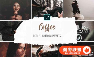 咖啡电影色调移动手机版LR预设Mobile Lightroom Presets - Coffee