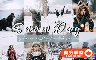 奶油色调冬季人像Lightroom预设 Vibrant SNOW DAY Lightroom Presets