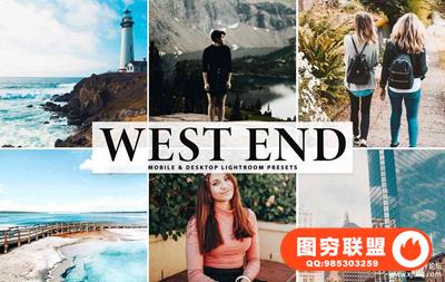 旅拍创意色调风景人像LR预设/APP预设 West End Lightroom Presets