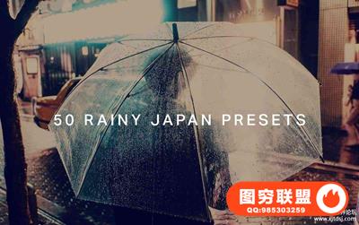 旅拍风光城市雨夜LR预设+3DLUT预设 Rainy Japan Lightroom Presets LUT