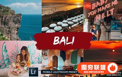 巴黎旅拍明亮通透色彩增强手机版Lightroom预设 BALI COLLECTION