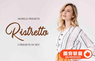 通透咖啡色调LR人像预设+手机APP预设 Ristretto Mobile Collection