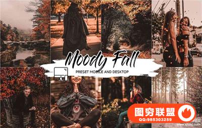 穆迪秋天情绪风景人像LR预设 MOODY FALL LIGHTROOM PRESETS