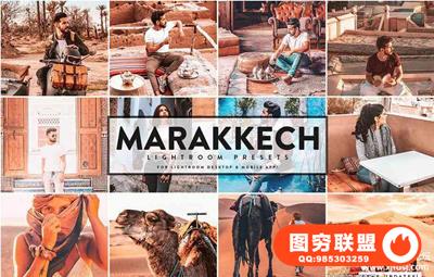 旅拍棕褐色奶油色调LR预设+手机lr预设 Marakkech Lightroom Presets