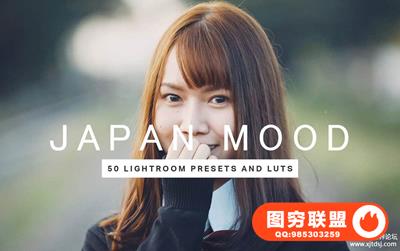 日系彩色电影胶片LR预设+3D LUT预设 Japan Mood Lightroom Presets LUTs