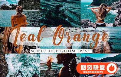 INS网红Teal&Orange电影色调手机lr预设 Teal Orange Lightroom Presets