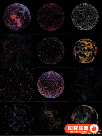 20个抽象网络纹理背景矢量素材