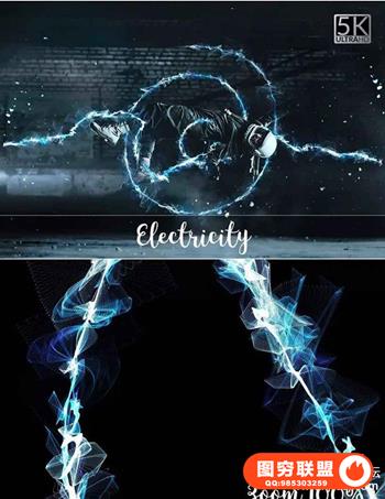 5K高清分辨率雷电光线叠层背景 5K Electricity Overlays