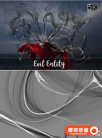 5K级邪恶氛围的照片场景元素 5K Evil Entity Overlays【PNG,PDF】