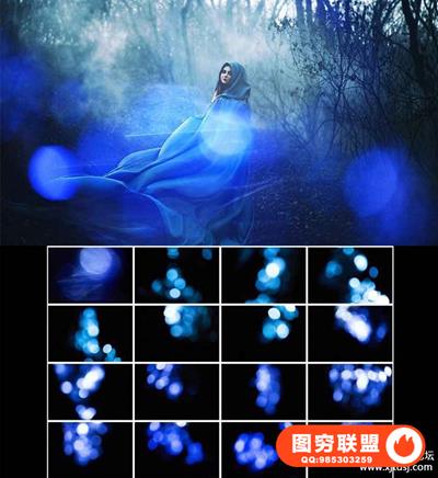 5K冰雪散景叠层背景 5K Ice Bokeh Overlays（JPG）