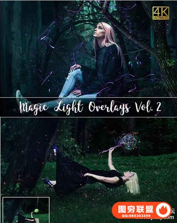 4K高清分辨率魔幻光线叠层背景V2 4K Magic Light Overlays Vol. 2