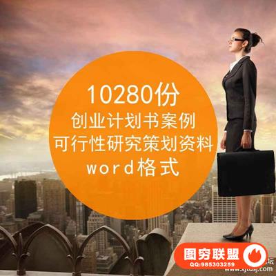 创业计划书可行性研究策划word真实案例资料商业计划书商业融资