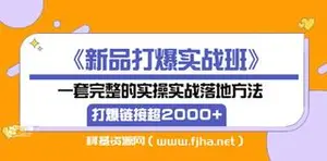 最新淘宝新品打爆实操课程