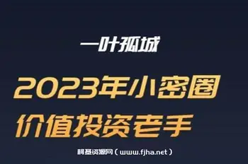 一叶孤城小密圈,价值投资老手深度分析价值10979元-