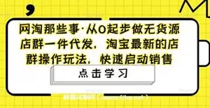 电商创业从0起步做无货源店群一件代发-网盘下载