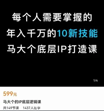 马大个的IP底层逻辑课149节完整价值599元