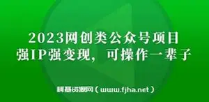网创类公众号月入过万项目，强IP强变现