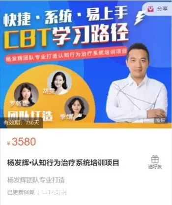 杨发辉•认知行为治疗系统‮训培‬项目
