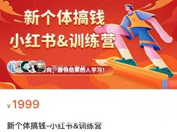 新个体搞钱-小红书&训练营价值1999元
