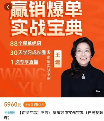 王雩-赢销爆单实战宝典价值2980元