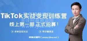 龟课：Tik Tok变现实战训练营线上第1~3期价值1960元