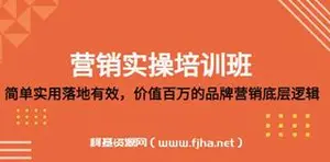 营销实操培训班：简单实用落地有效-网盘下载