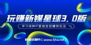 《玩赚新媒星球3.0版》学习各种IP营销变现赚钱玩法-网盘下载