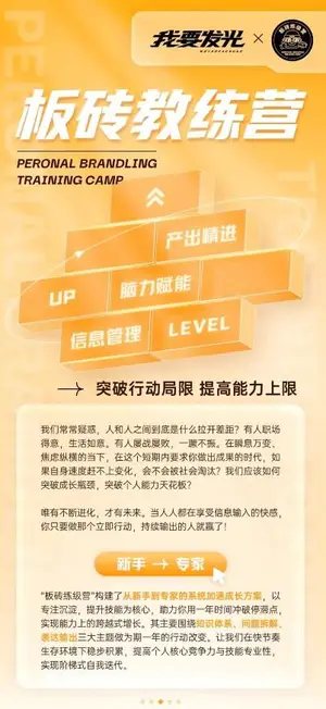 彭小六板砖训练营:用一年时间成为专业的人