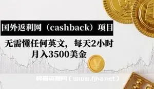 国外返利网（cashback）项目每天2小时，月入3500美金