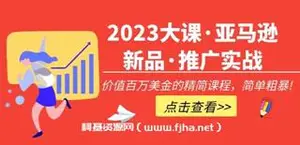 大课·亚马逊新品·推广实战：价值百万美金的精简课程