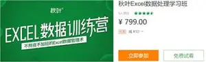 网易云课堂秋叶Excel数据处理学习班（）