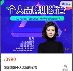 张萌萌姐个人品牌训练营-价值3990元
