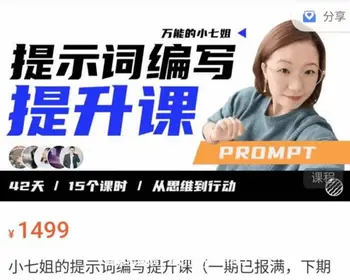 小七姐的提示词编写提升课