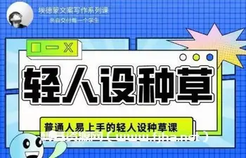 埃德蒙普通人易上手的轻人设种草课价值199元-