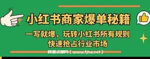 小红书·商家爆单秘籍：一写就爆-网盘下载
