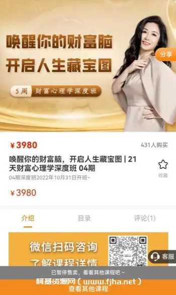 陈芳谊 唤醒你的财富脑,开启人生藏宝图  21天财富能量提升深度班-