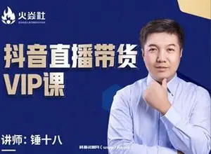 锤十八：抖音直播带货VIP课-网盘高清下载
