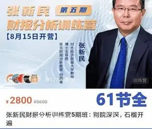 张新民财报分析训练营第五期