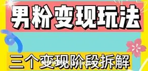 0-1快速了解男粉变现三种模式[4.0高阶玩法]