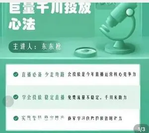 [东仔]巨量千川投放实操课