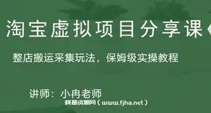 淘宝虚拟整店搬运采集玩法分享课月入2000~5000