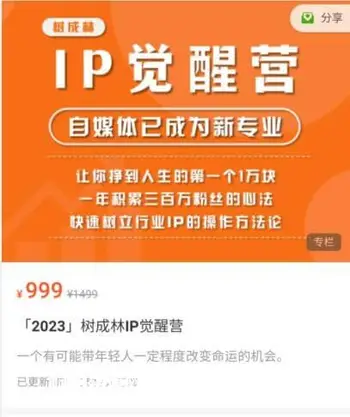 「」树成林IP觉醒营
