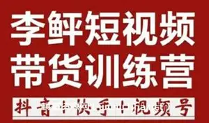 李鲆·短视频带货训练营（第11+12期+13期）网盘下载