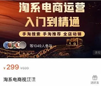 淘系电商视频课电商运营入门到精通价值299元