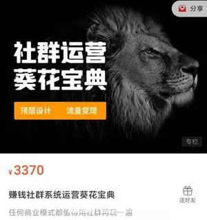 赚钱社群系统运营葵花宝典价值3370元